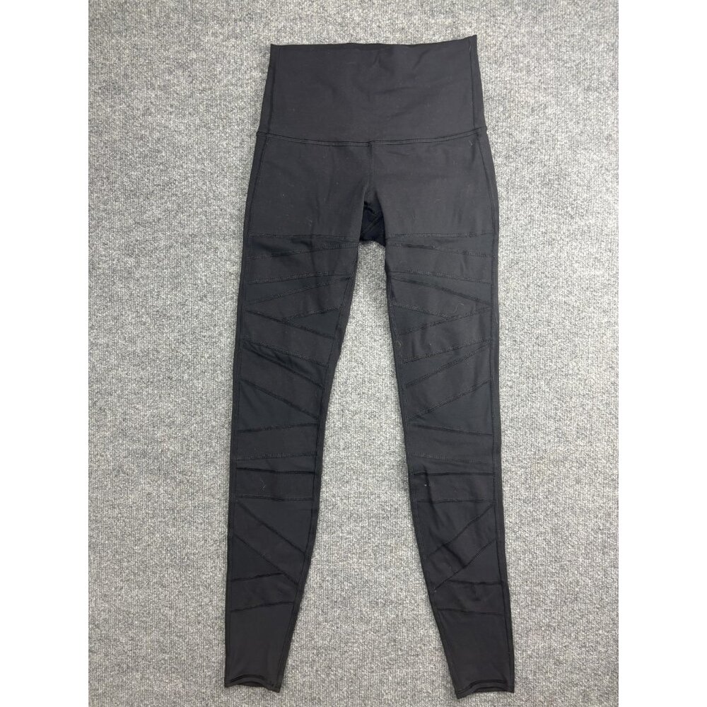 Lululemon Leggings Womens 6 Black High Rise Mesh Ankle Yoga Pants Athletic Gym‎